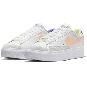 Nike Blazer Low Platform Sneaker White/Peach Women’s Size 10